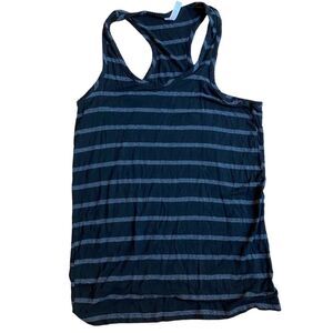 Sweet Heart Stripe Racerback Tee Shirt Sz M